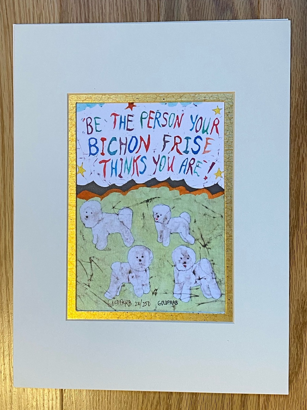 Bichon Frise matted Wall Art Print